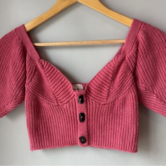 TACH Pink Knit Melinda Crop Sweater Top - Picture 4 of 9